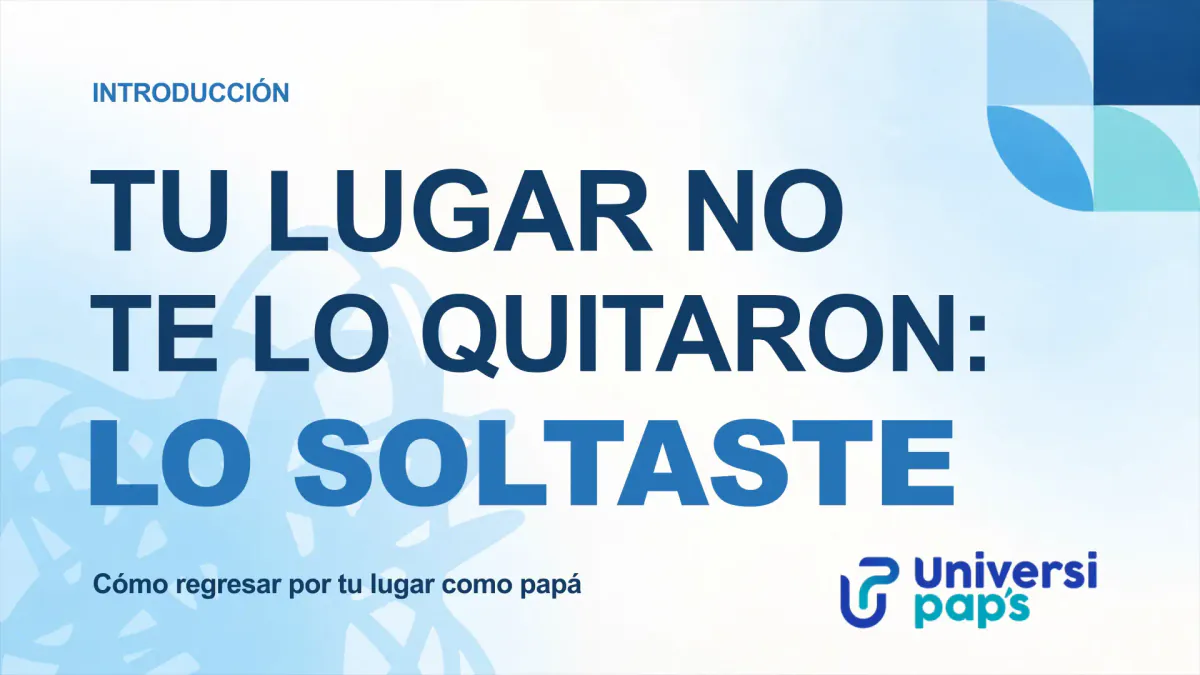 Tu lugar no te lo quitaron: lo soltaste